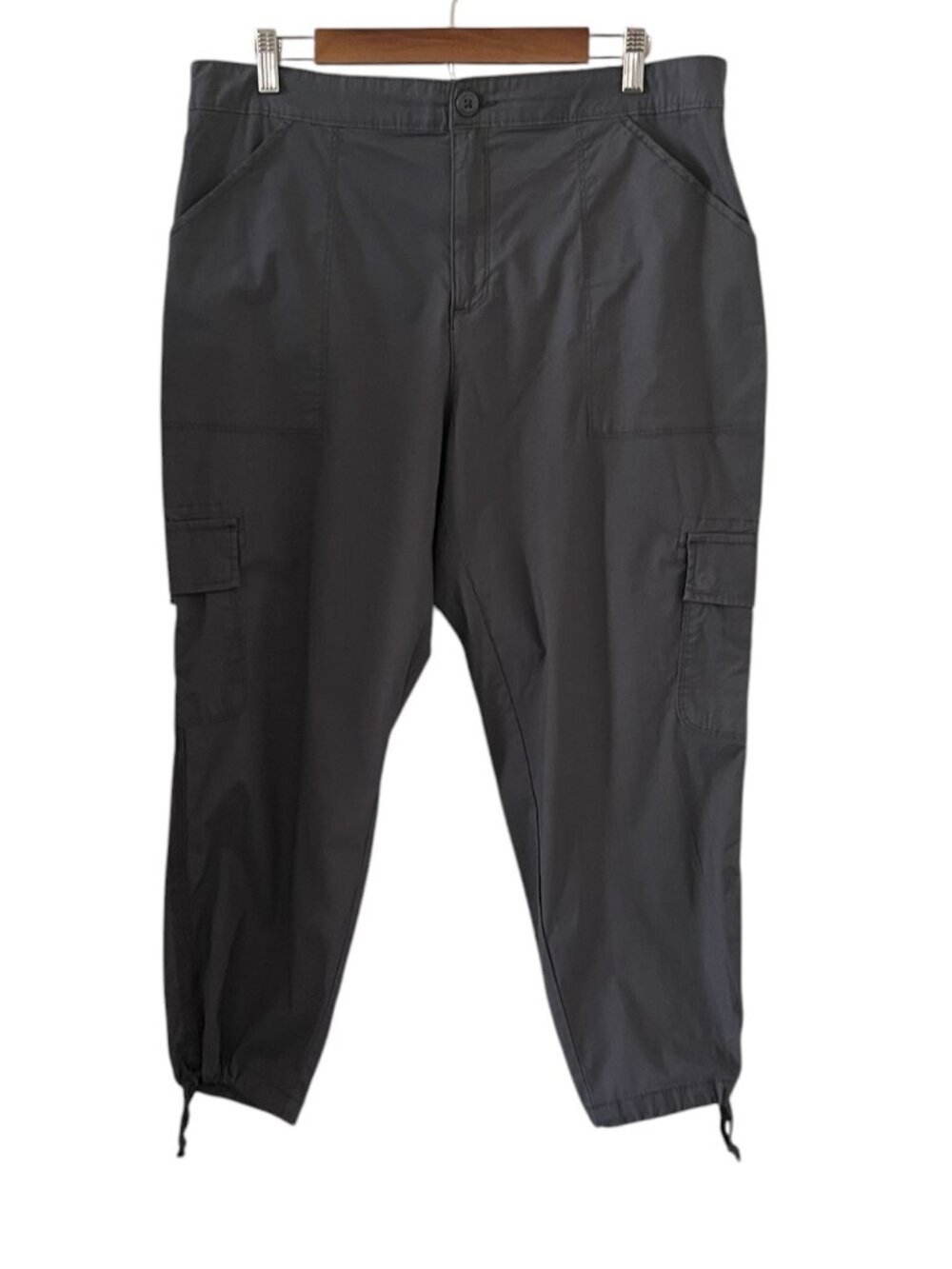 Social Standard by Sanctuary NEW Utility Cargo Capri Pants In Gray Size XXL